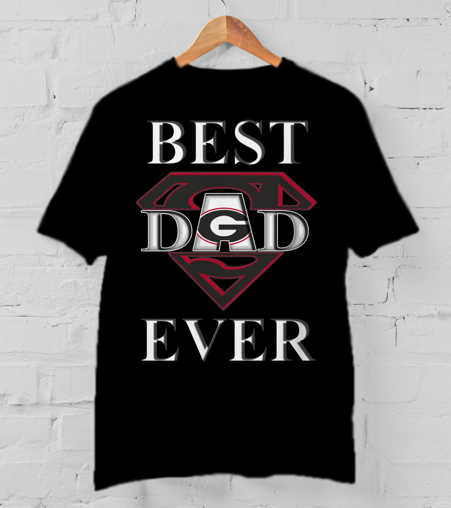 Best Dad Ever Georgia Bulldogs Superman T-Shirt