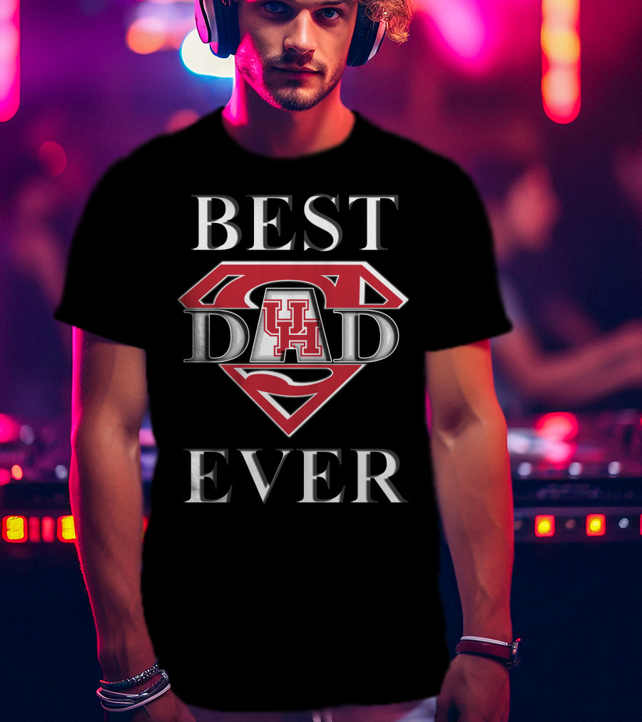 Best Dad Ever Houston Cougars Super T-Shirt