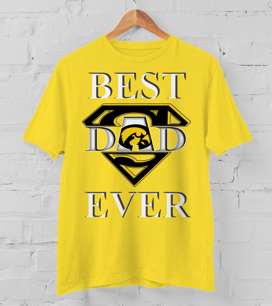 Best Dad Ever Iowa Hawkeyes Superman T-Shirt