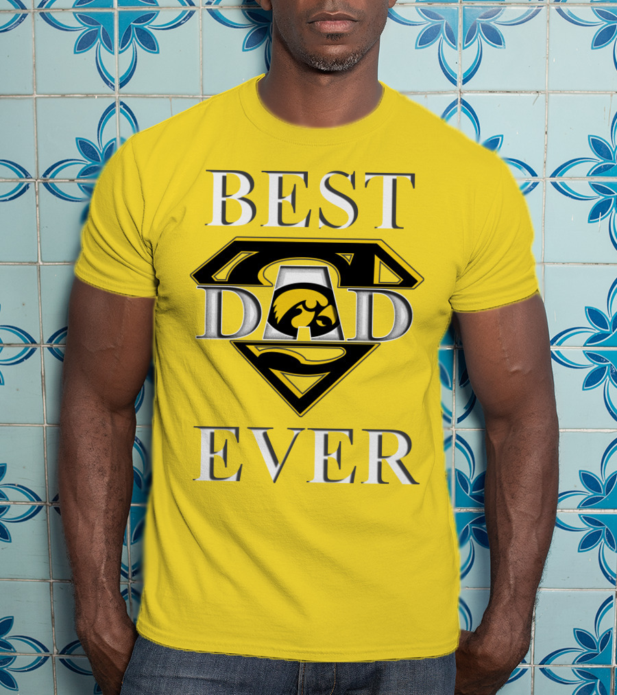 Best Dad Ever Iowa Hawkeyes Superman T-Shirt
