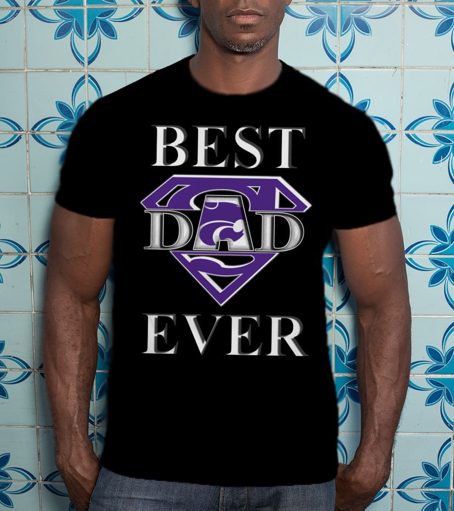 Kansas State Wildcats Best Dad Ever Superman T-Shirt