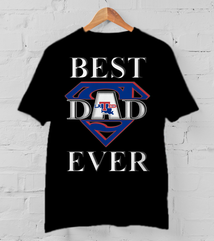 Louisiana Tech Best Dad Ever Superhero T-Shirt
