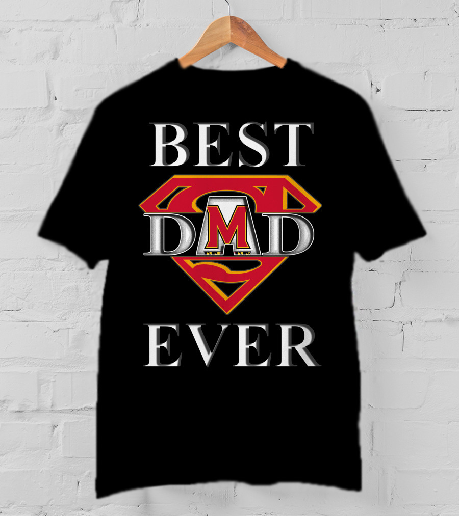 Maryland Terrapins Best Dad Ever Superman T-Shirt
