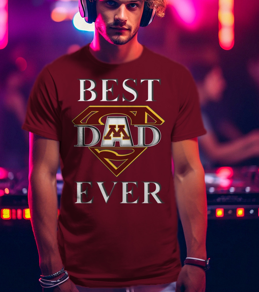 Minnesota Golden Gophers Best Dad Ever Superman T-Shirt