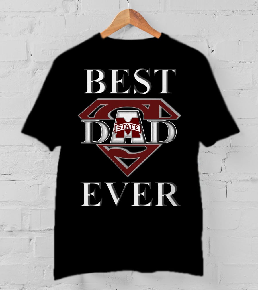 Best Dad Ever Mississippi State Bulldogs Super Dad T-Shirt