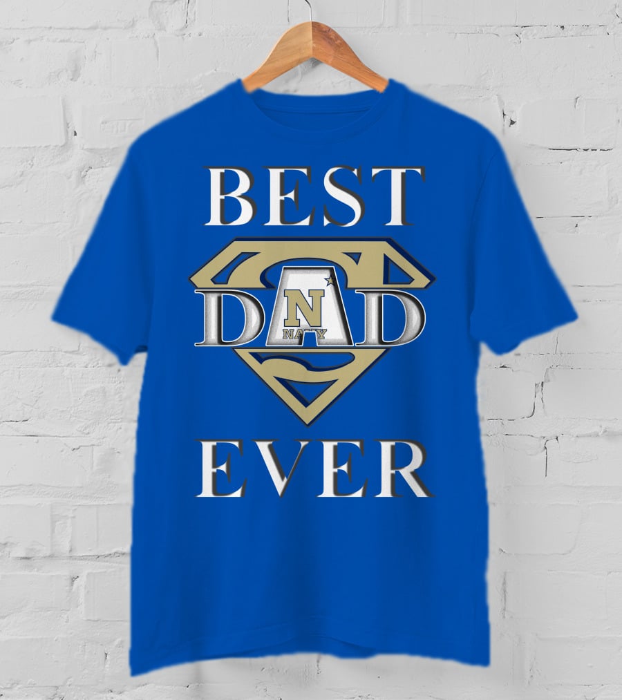 Navy Midshipmen Best Dad Ever Superman T-Shirt