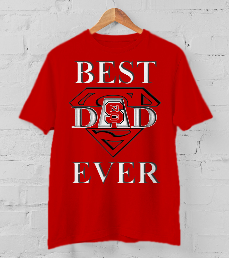 BEST DAD EVER NC State Wolfpack Dad Superman T-Shirt