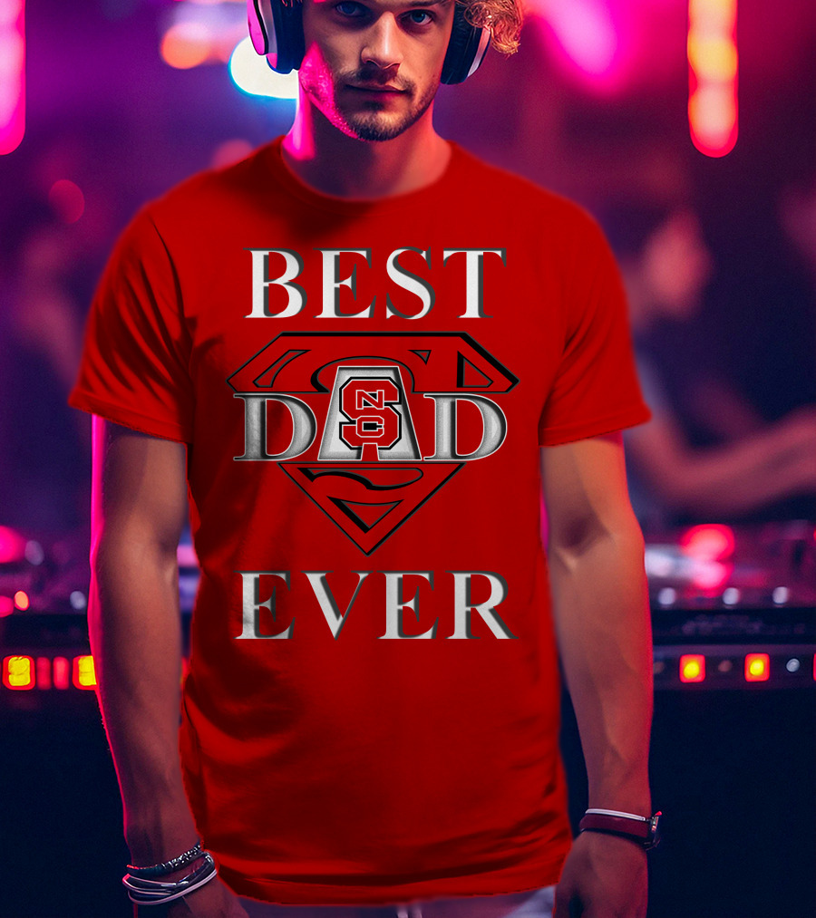 BEST DAD EVER NC State Wolfpack Dad Superman T-Shirt