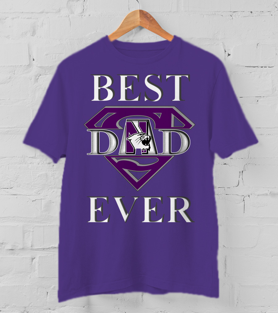 Northwestern Wildcats Best Dad Ever Superman T-Shirt