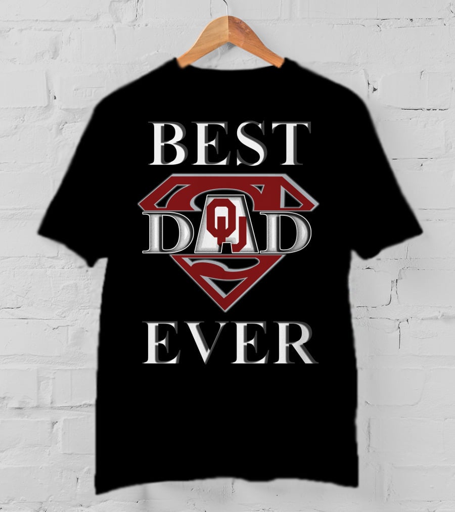 Best Dad Ever Oklahoma Sooners Logo Superdad T-Shirt
