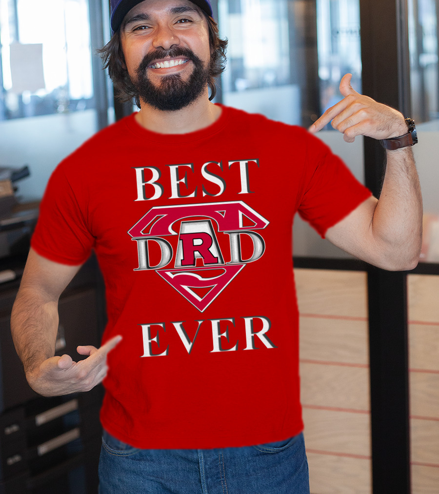 Rutgers Scarlet Knights Best Dad Ever Super Dad R T-Shirt
