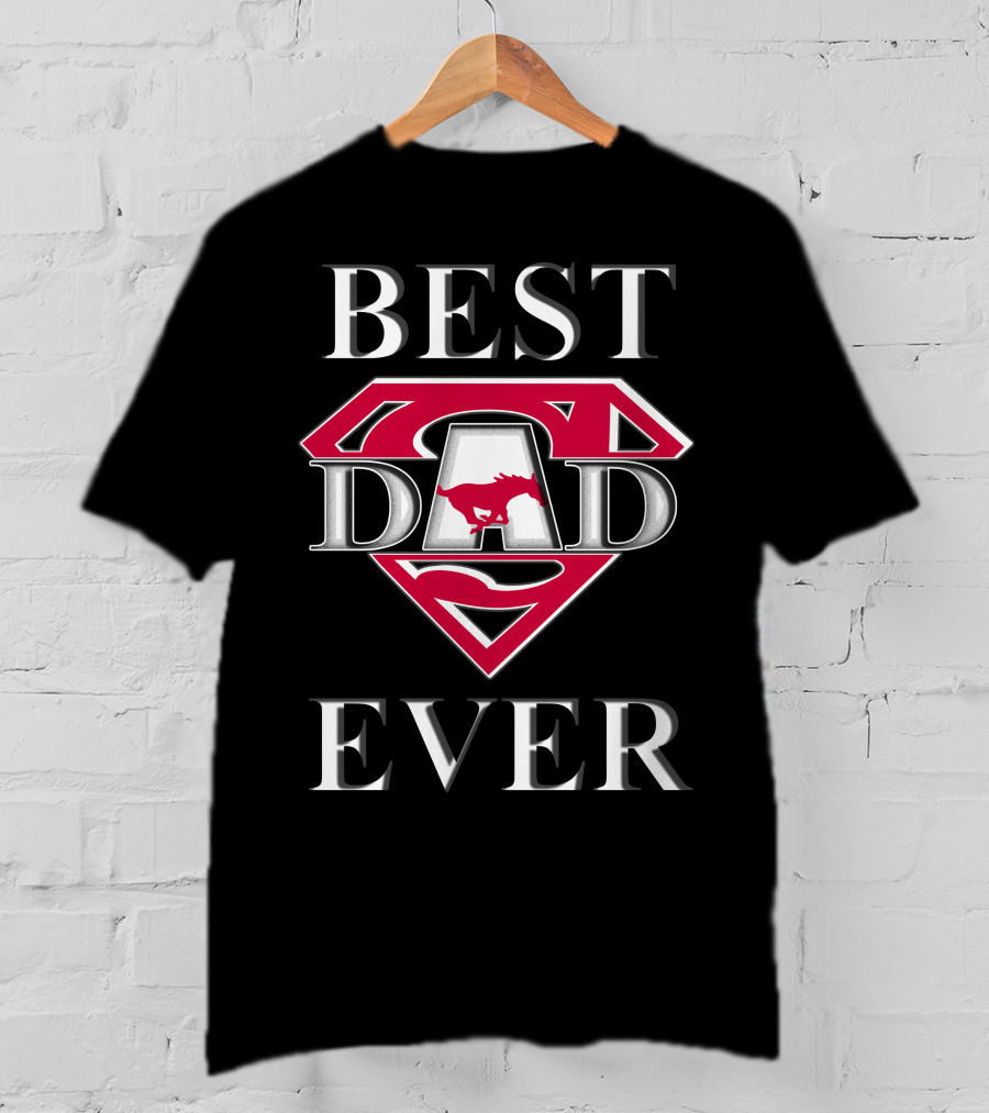 BEST DAD EVER SMU Mustangs T-Shirt