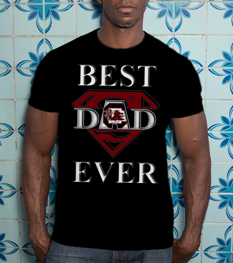 Best Dad Ever South Carolina Gamecocks Dad Superman T-Shirt
