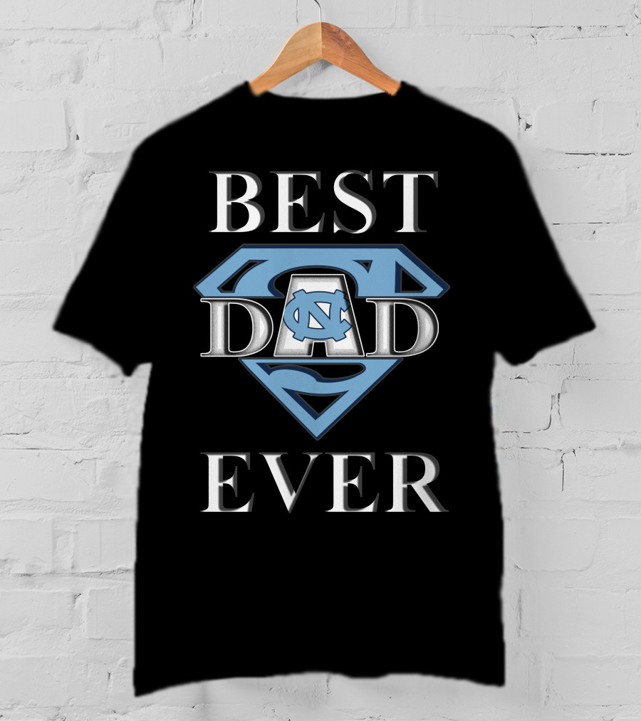 Tar Heels UNC Best Dad Ever Superhero T-Shirt