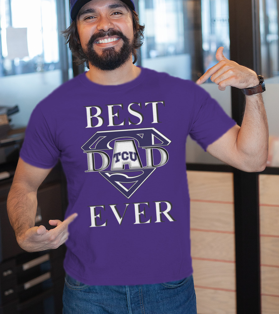 TCU Horned Frogs Best Dad Ever Superman T-Shirt