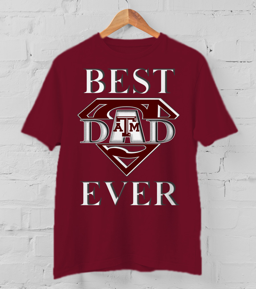 Texas A&M Aggies Best Dad Ever Superhero T-Shirt