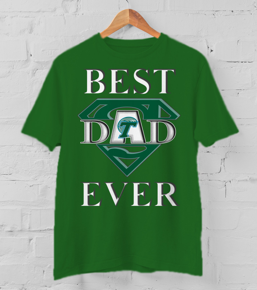 Best Dad Ever Tulane Green Wave Superman T-Shirt