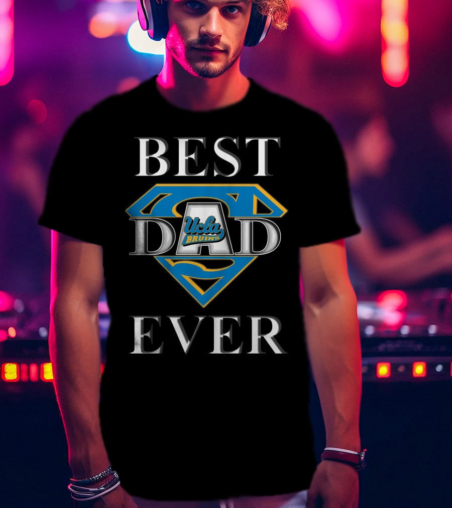 UCLA Bruins Best Dad Ever Superman Shield T-Shirt