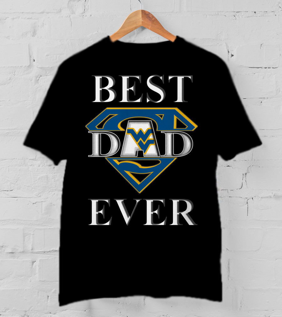 Best Dad Ever West Virginia Mountaineers Superman T-Shirt