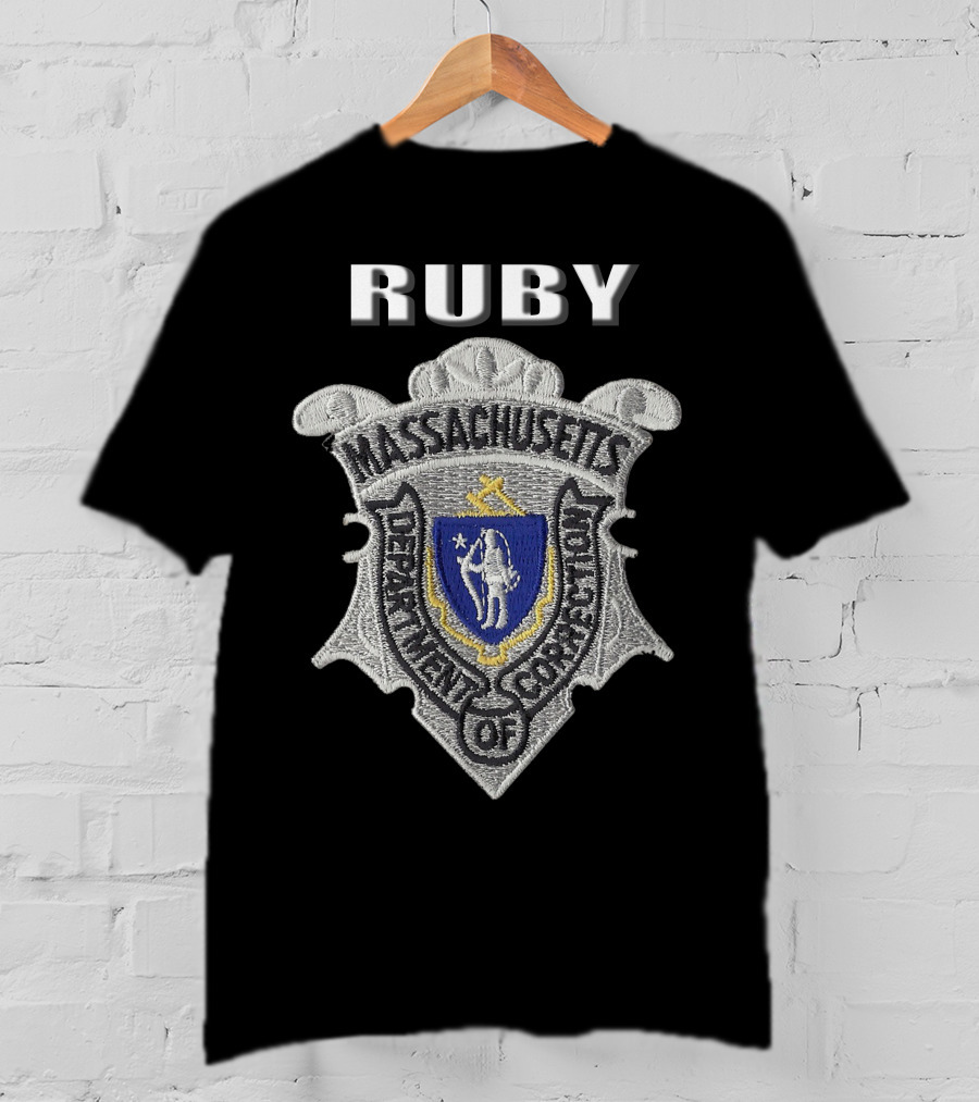 RUBY Massachusetts Department Of Correction Badge T-Shirt