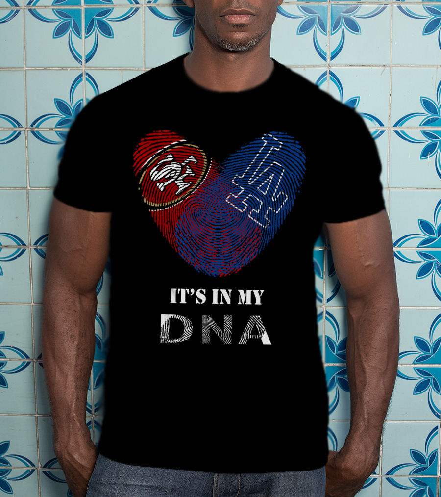 49ers Dodgers Heart It's In My Dna T-Shirt