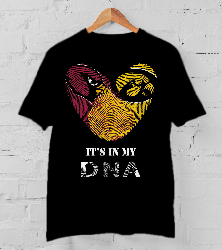 Cardinals Iowa Hawkeyes Heart It's In My Dna T-Shirt