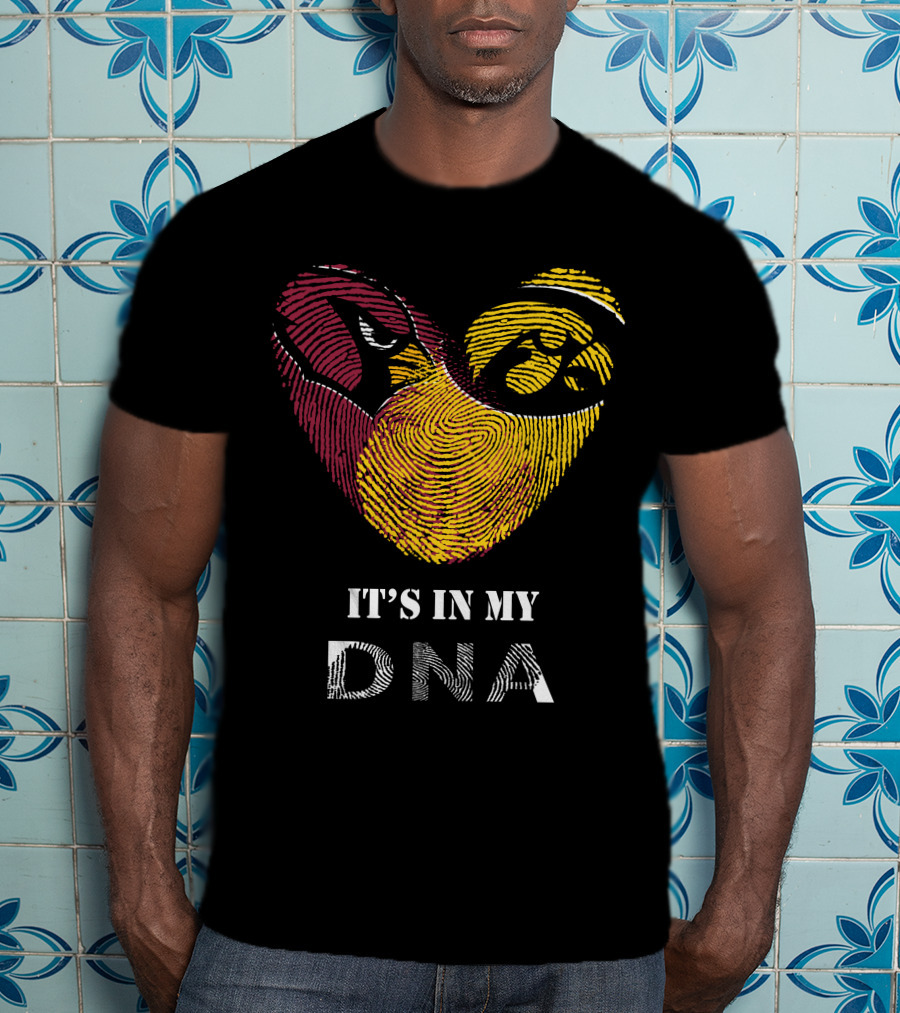 Cardinals Iowa Hawkeyes Heart It's In My Dna T-Shirt
