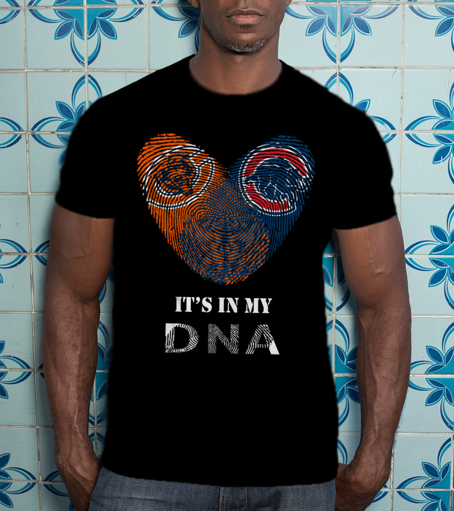 Bears Cubs It's In My Dna Fingerprint Heart T-Shirt
