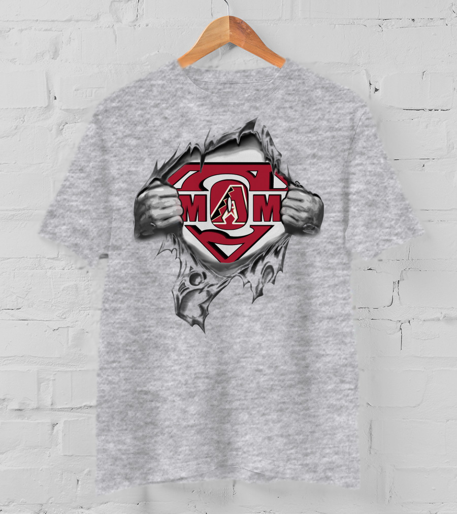 Arizona Diamondbacks Mom Super Logo Rip T-Shirt