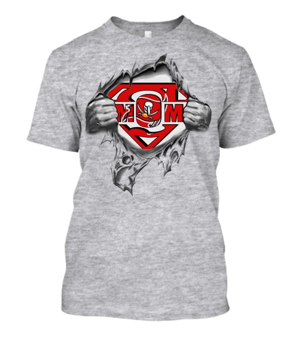 Super Mom Tampa Bay Buccaneers Superman Logo Fusion T-Shirt