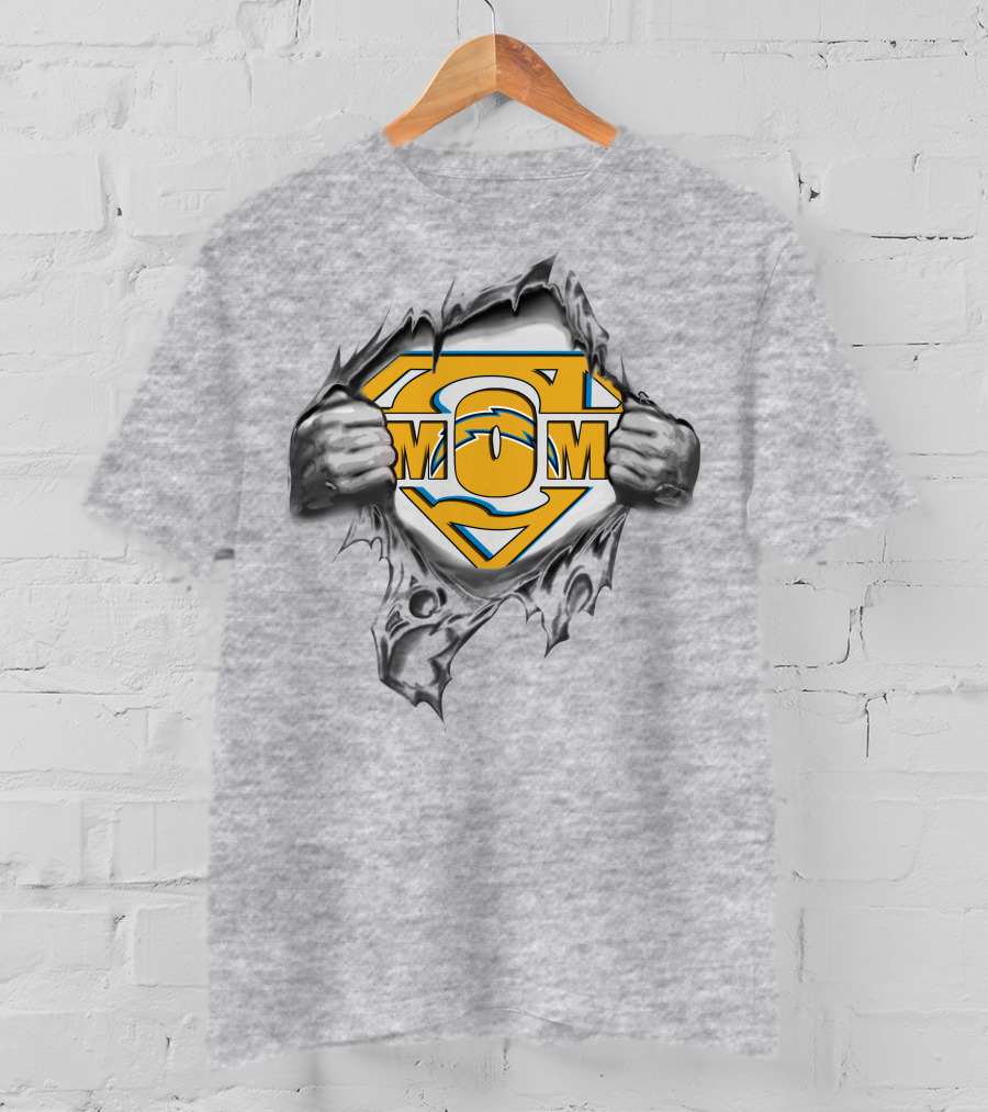Mom Chargers Super Logo Rip T-Shirt