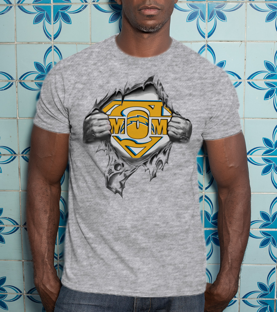Mom Chargers Super Logo Rip T-Shirt