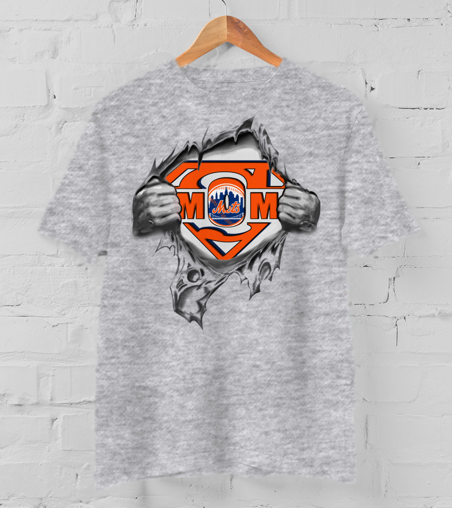 Mets Supermom Logo New York City Baseball Emblem T-Shirt