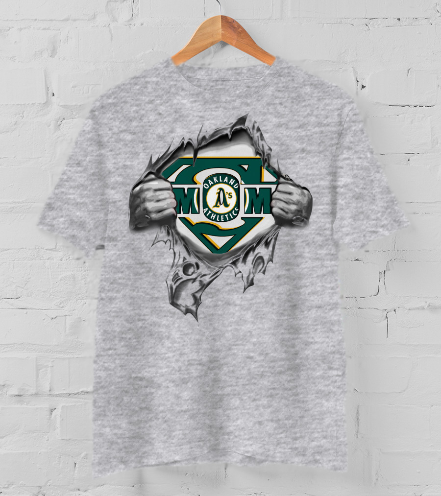 Oakland Athletics Super Logo Ripped T-Shirt