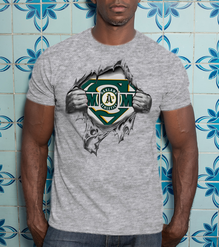 Oakland Athletics Super Logo Ripped T-Shirt