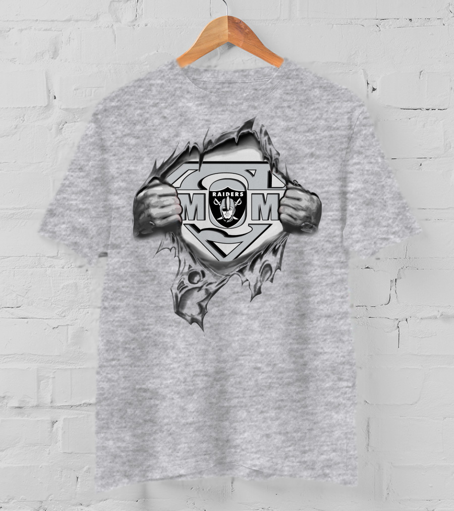 Raiders Super Mom NFL Logo Shield T-Shirt