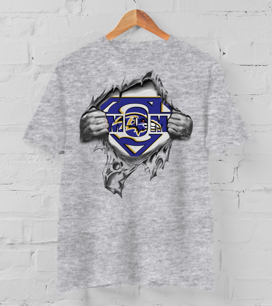 Ravens Super Logo Superman Emblem Fusion T-Shirt