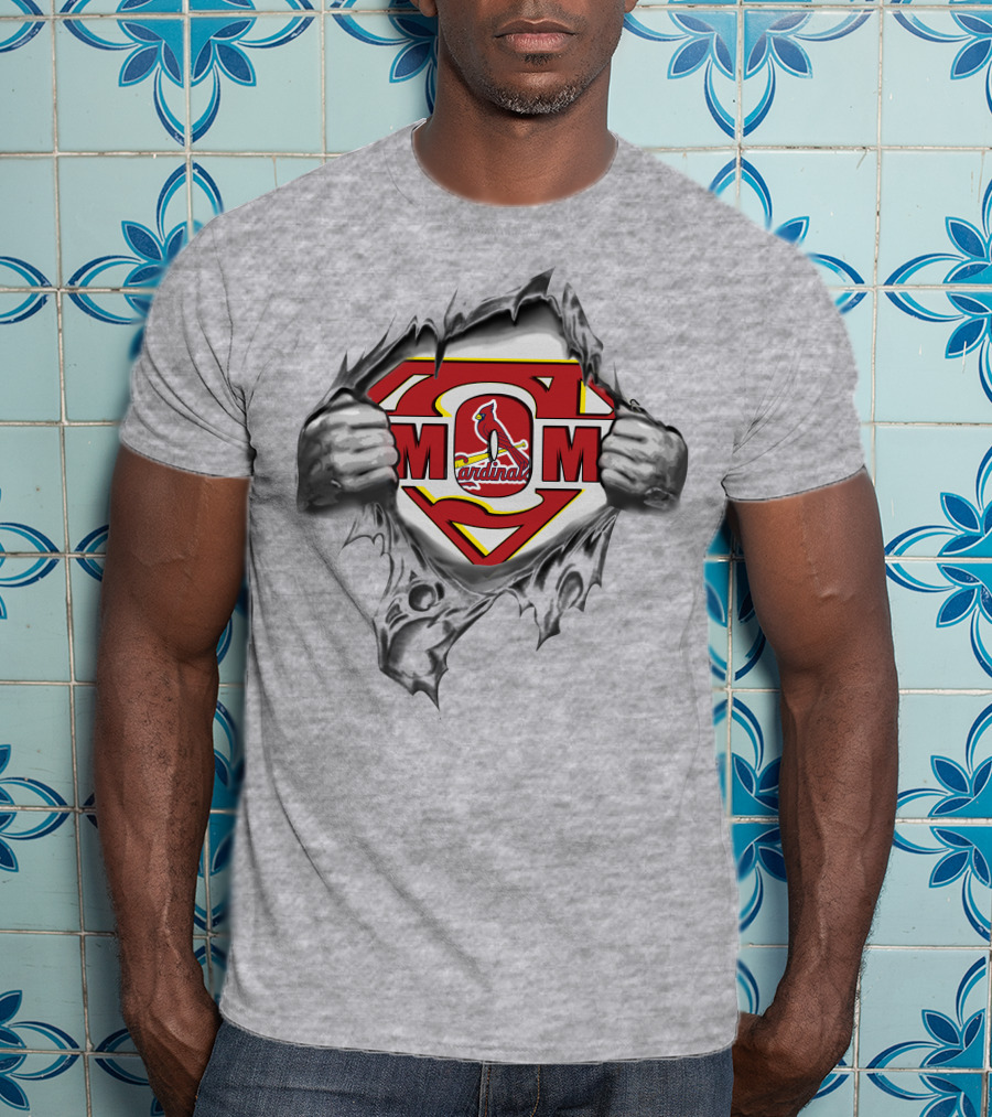 St. Louis Cardinals Super Mom Crest Rip T-Shirt