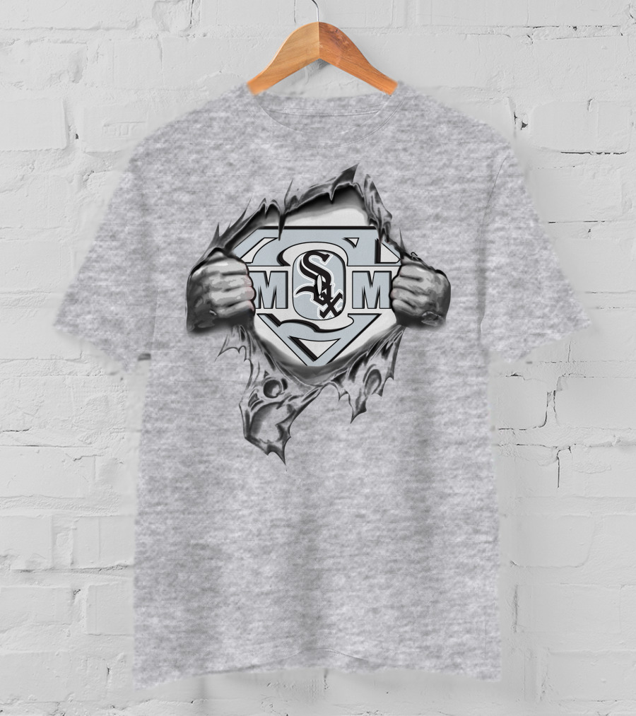 White Sox Super Mom Superman Logo Peeling T-Shirt