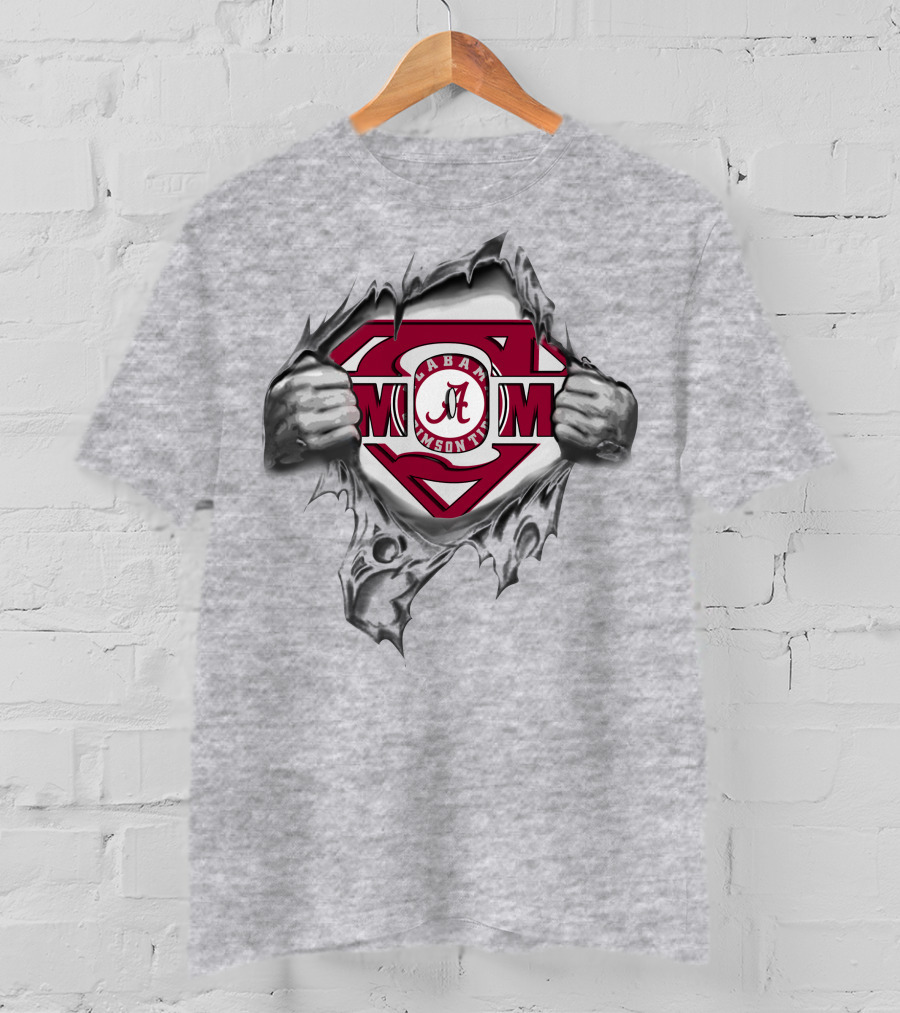 Alabama Crimson Tide Super Mom Emblem T-Shirt
