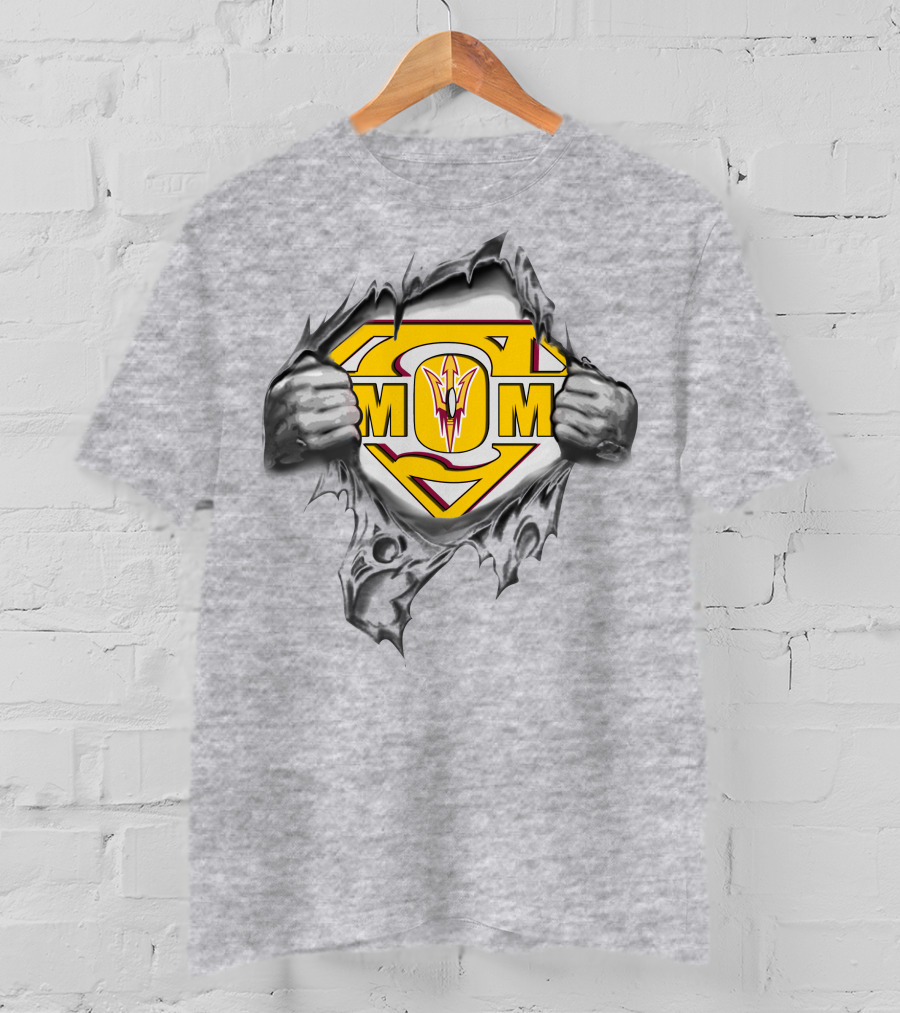 Arizona State Sun Devils Super Mom Logo Rip T-Shirt