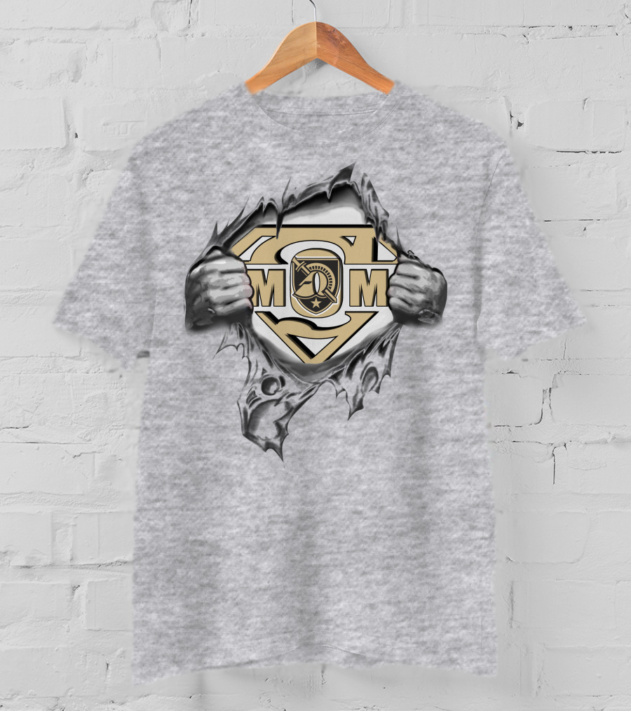 Army Black Knights Superman Logo Super Mom T-Shirt