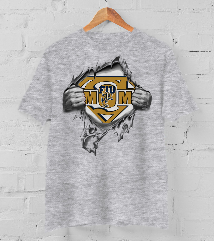 FIU Panthers Superman Logo Rip T-Shirt