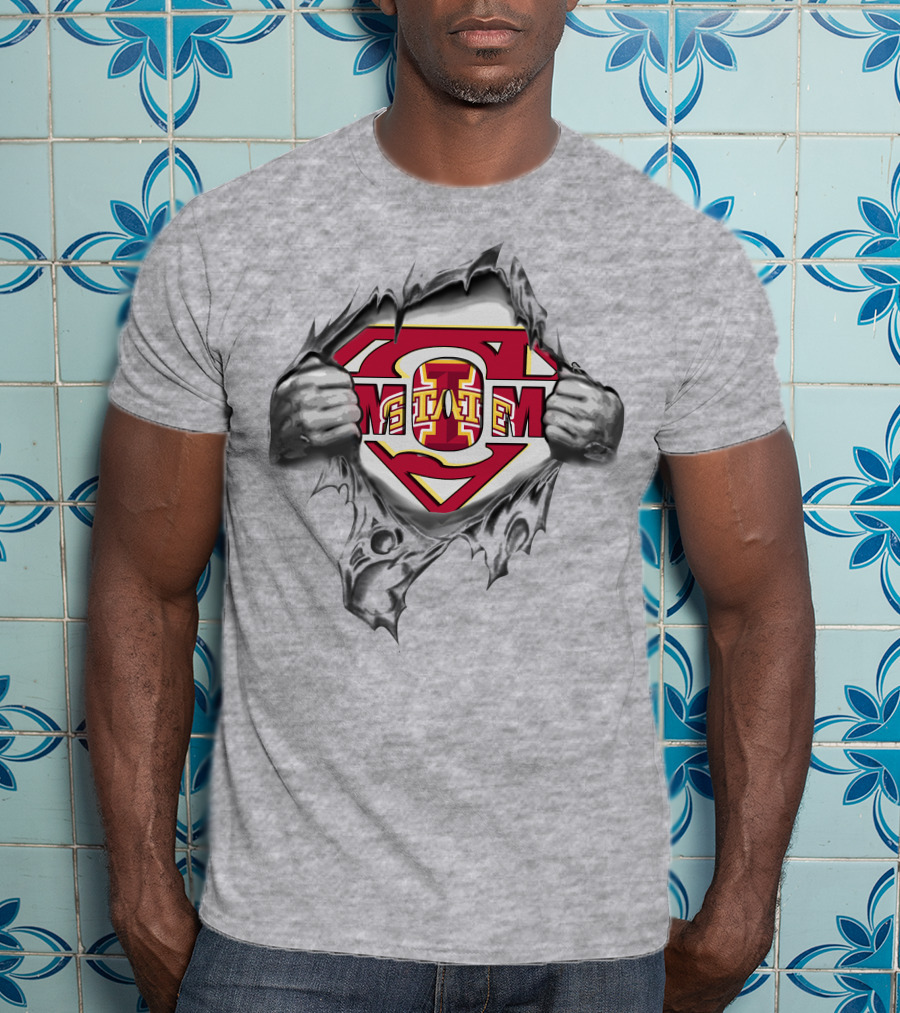 Iowa State Cyclones Superman Logo Emblem T-Shirt