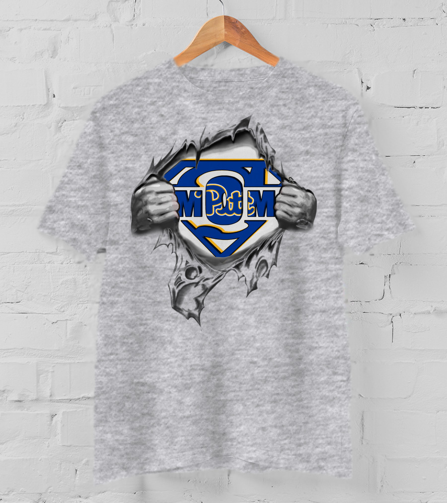 Pittsburgh Panthers Superman Rip Emblem T-Shirt