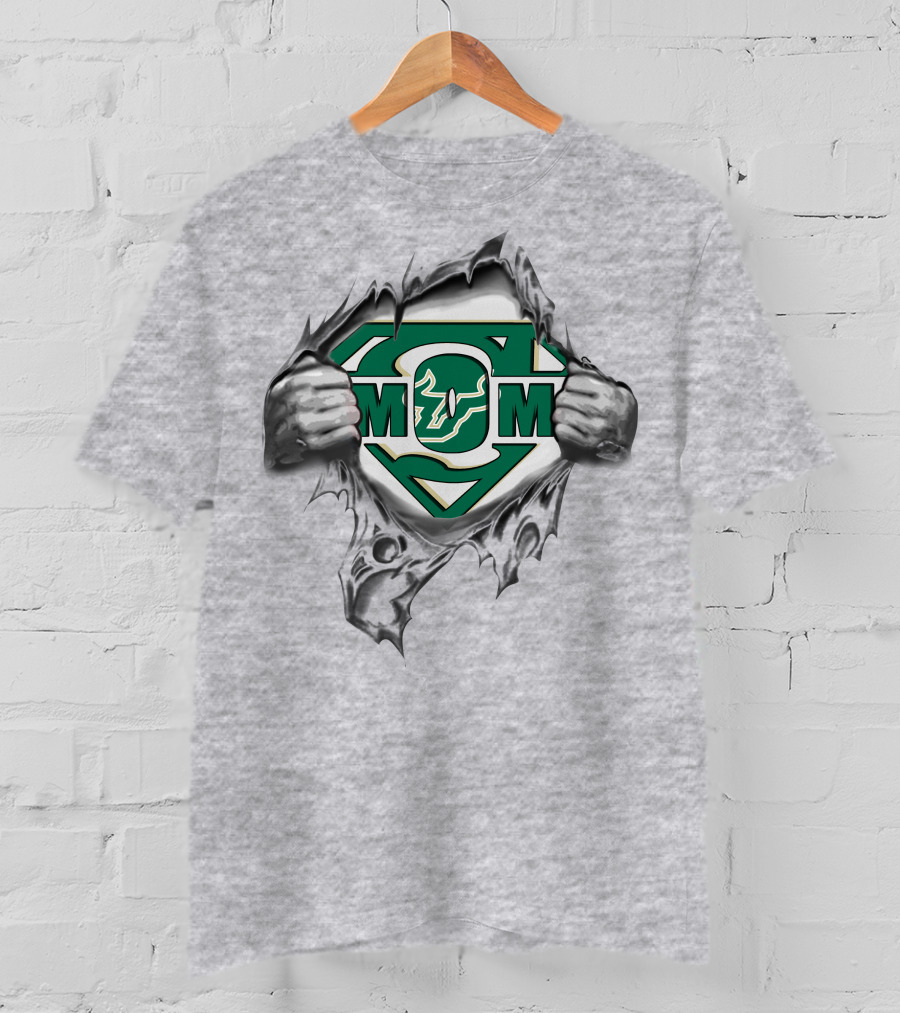 South Florida Bulls Super Mom Logo Rip T-Shirt