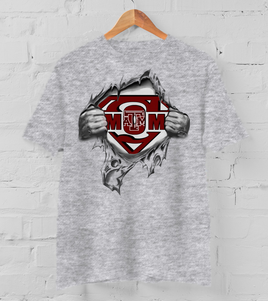 Texas A&M Aggies Super Logo Torn Reveal T-Shirt