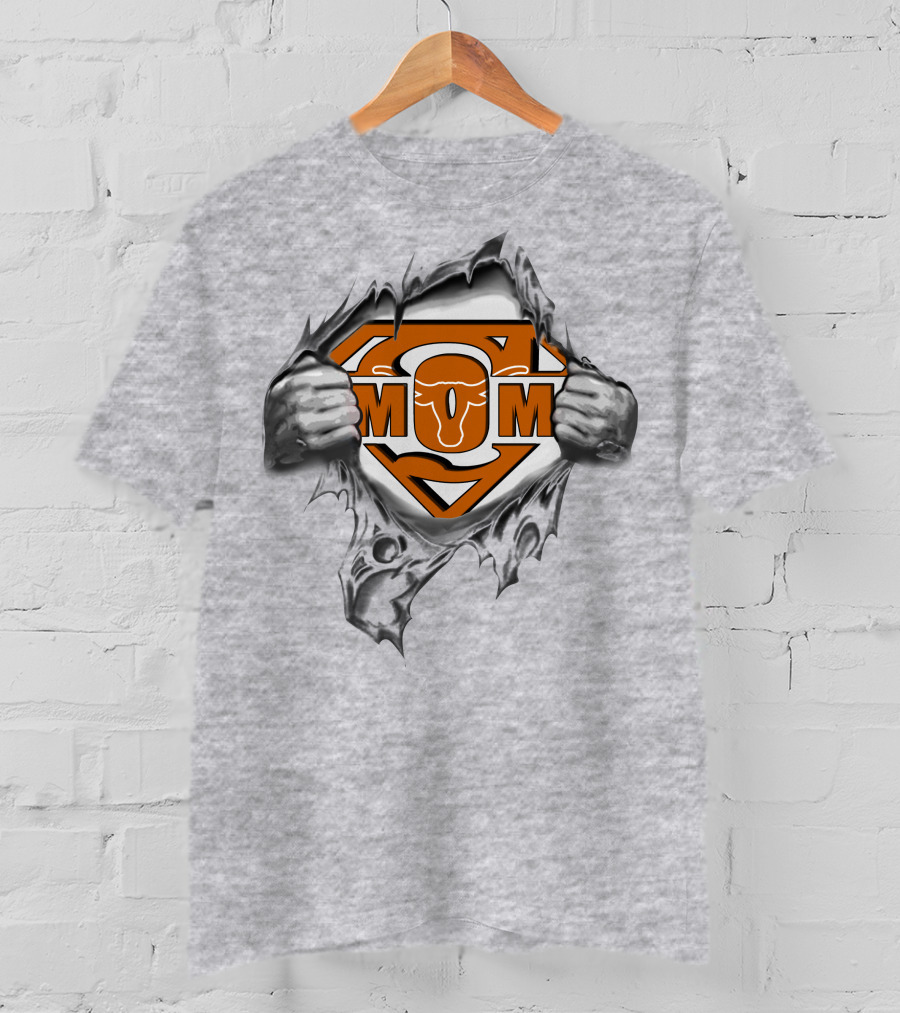 Texas Longhorn Super Mom Superman T-Shirt