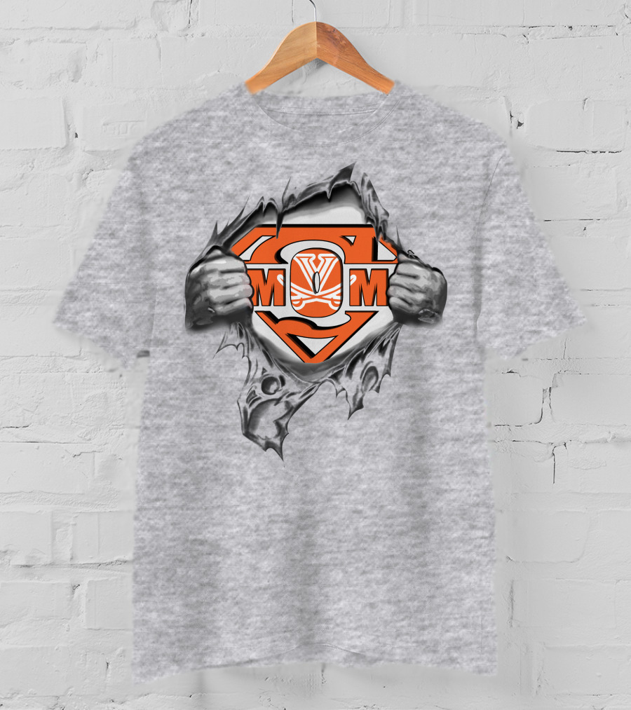 Virginia Cavaliers Mom Superman Mashup T-Shirt