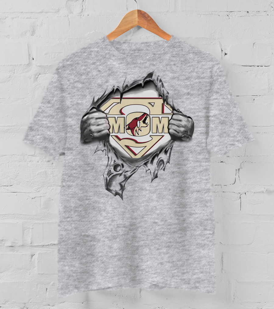Arizona Coyotes Super Mom Logo Rip T-Shirt